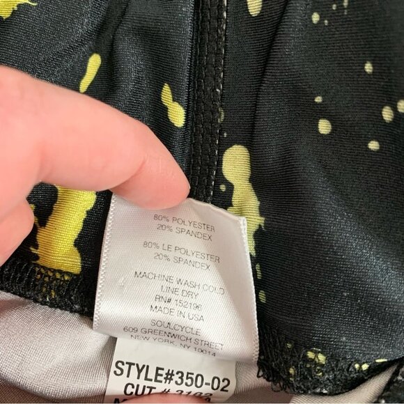 Terez for Soulcycle Paint Splatter Leggings High Rise Waist Black Size Small - Picture 12 of 13